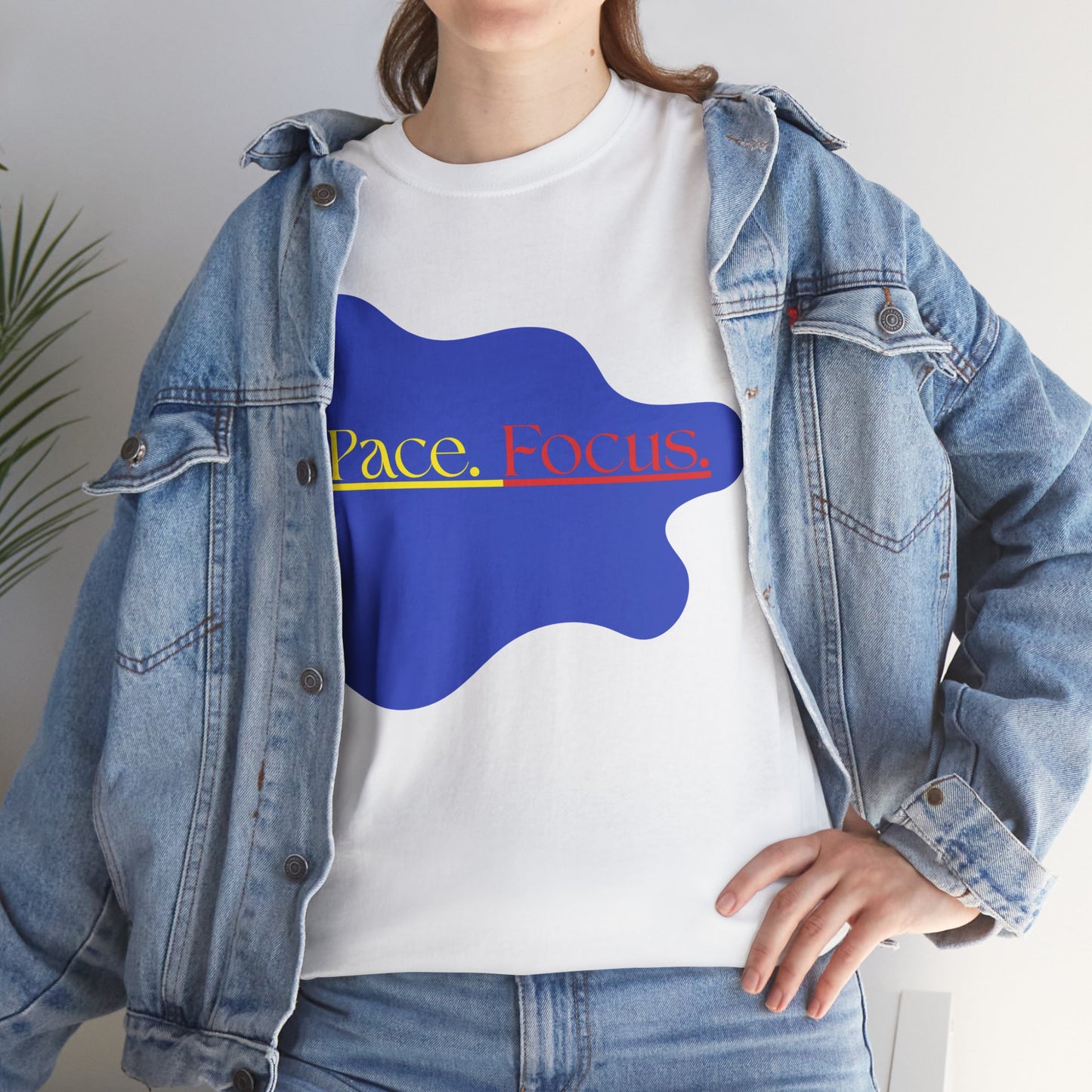 'Pace. Focus' Bold Graphic Tee - Unisex Heavy Cotton T-Shirt - Motivational Apparel, Casual Wear, Romanian Message