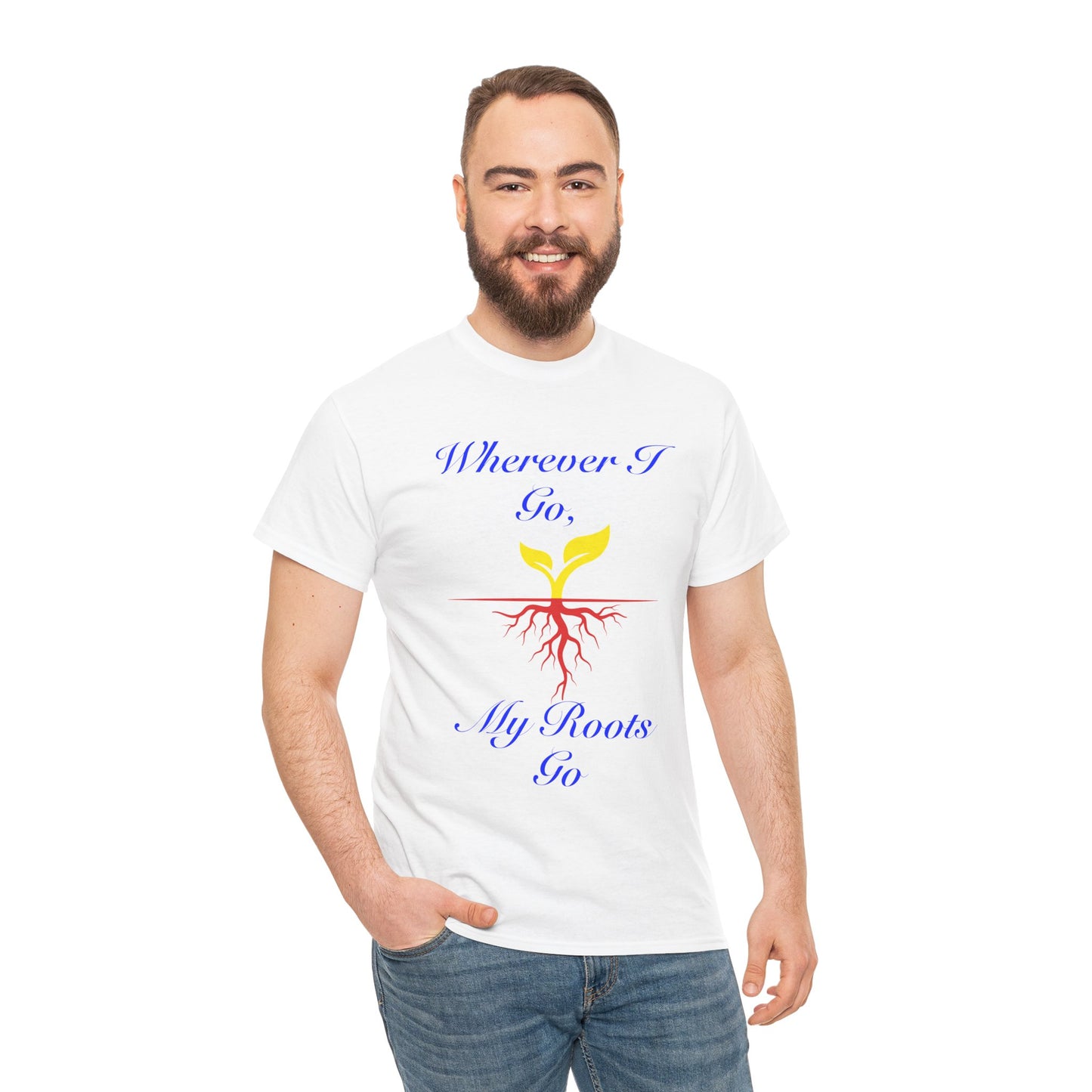 'Wherever I Go, My Roots Go' Unisex Tee, inspirational gift