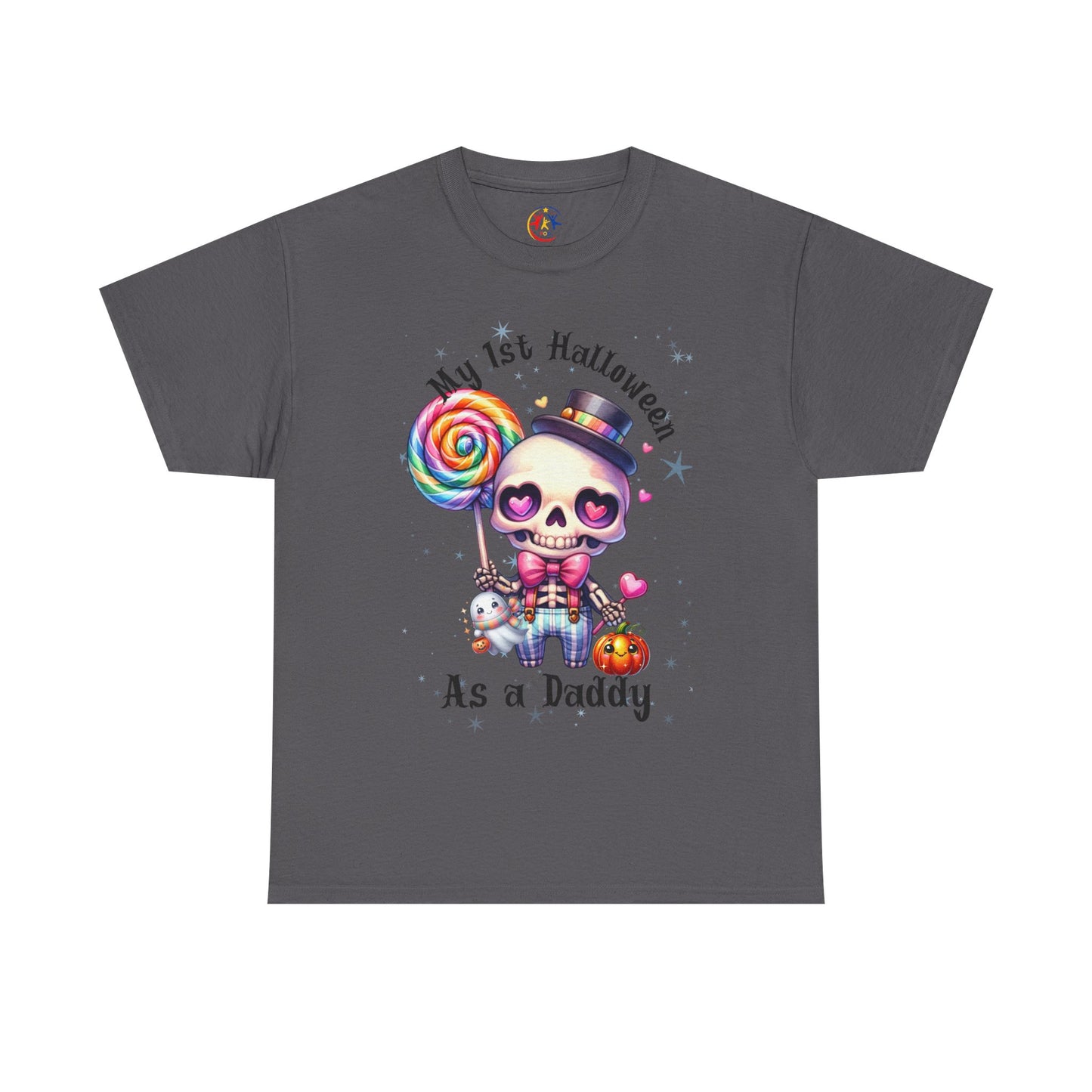 First Halloween Daddy Tee, Unisex Heavy Cotton Tee, Halloween Outfit, Baby's First Halloween, Fun Daddy Gift, Skeleton Shirt