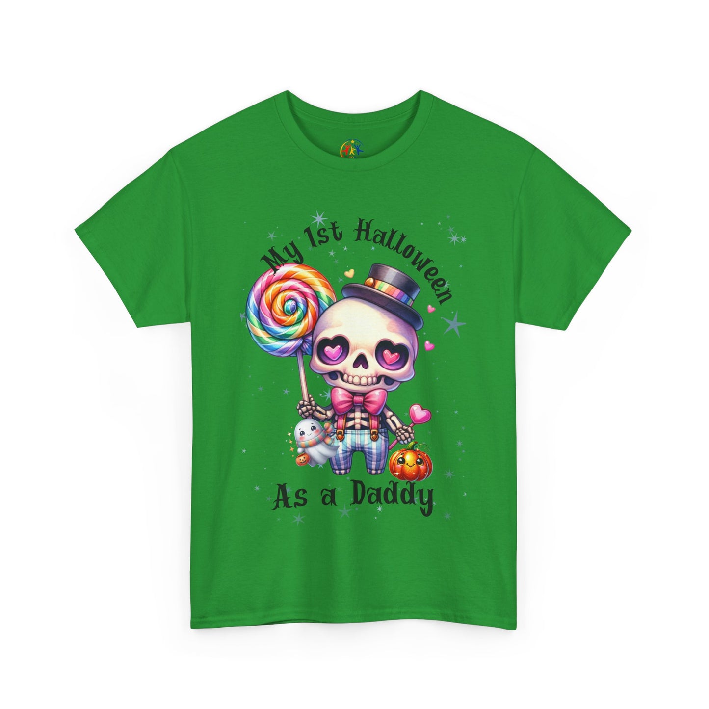 First Halloween Daddy Tee, Unisex Heavy Cotton Tee, Halloween Outfit, Baby's First Halloween, Fun Daddy Gift, Skeleton Shirt