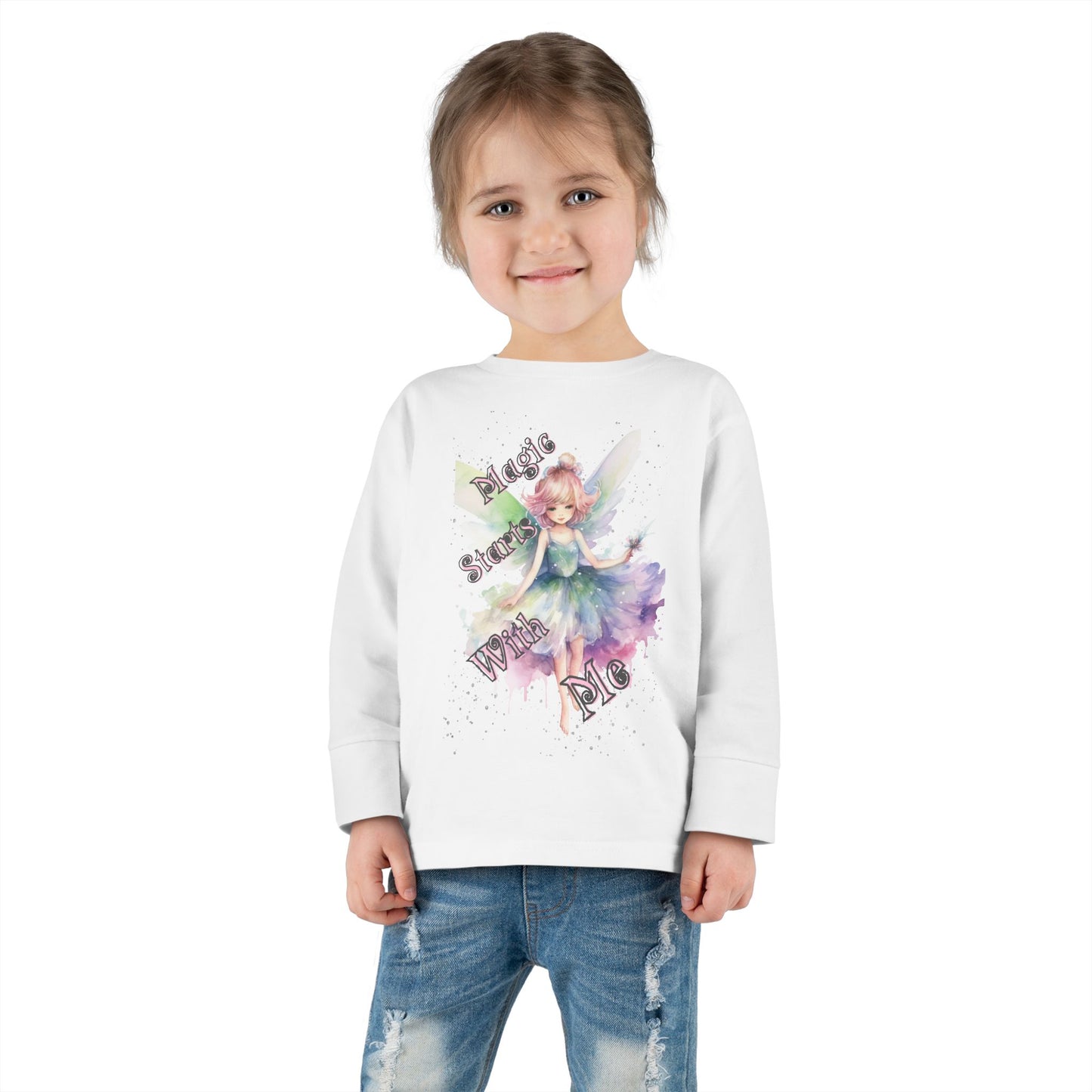 Whimsical Fairy Toddler Long Sleeve Tee - Perfect for Birthdays, Playdates, and Everyday Fun, Cute Children's Apparel, Fairy Gift [...]