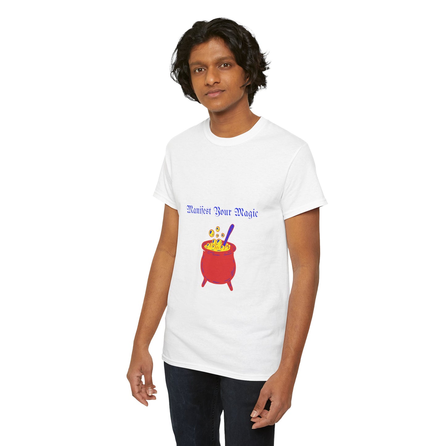 Manifest Your Magic T-Shirt, Unisex Heavy Cotton Tee for Magic Enthusiasts, Spell Casting Gift, Inspirational Apparel, Halloween Clothing