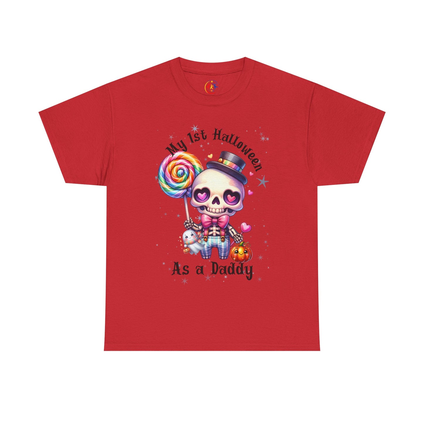 First Halloween Daddy Tee, Unisex Heavy Cotton Tee, Halloween Outfit, Baby's First Halloween, Fun Daddy Gift, Skeleton Shirt