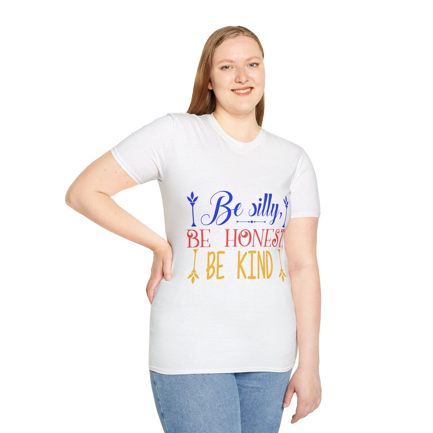 Inspirational Unisex Softstyle T-Shirt - Be Silly, Be Honest, Be Kind - Positive Vibes, Casual Wear, Gift for Friends, Motivational [...]