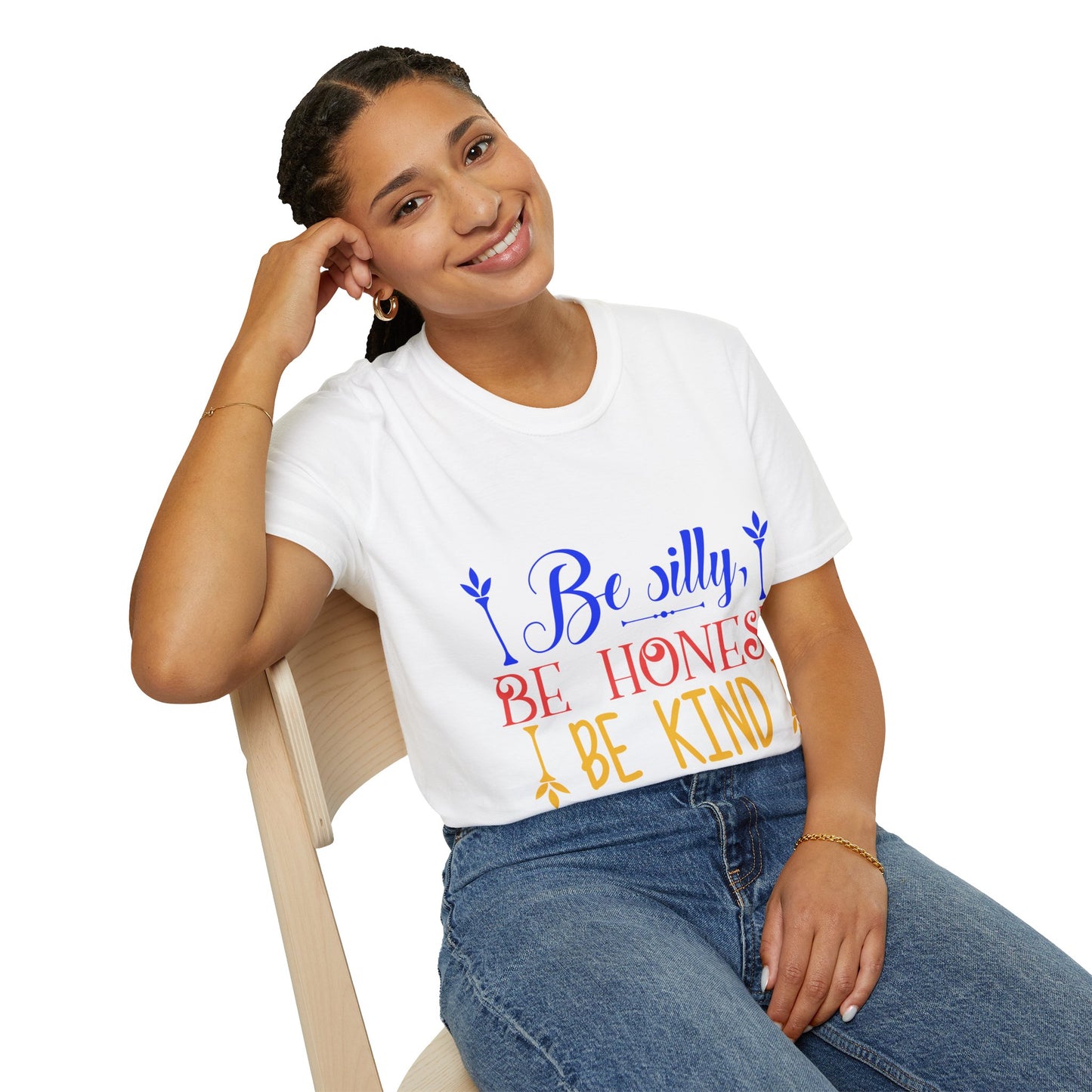 Inspirational Unisex Softstyle T-Shirt - Be Silly, Be Honest, Be Kind - Positive Vibes, Casual Wear, Gift for Friends, Motivational [...]
