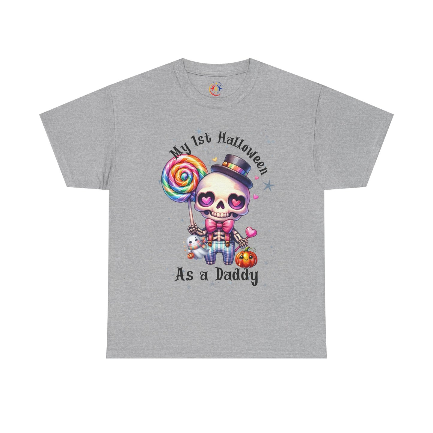 First Halloween Daddy Tee, Unisex Heavy Cotton Tee, Halloween Outfit, Baby's First Halloween, Fun Daddy Gift, Skeleton Shirt