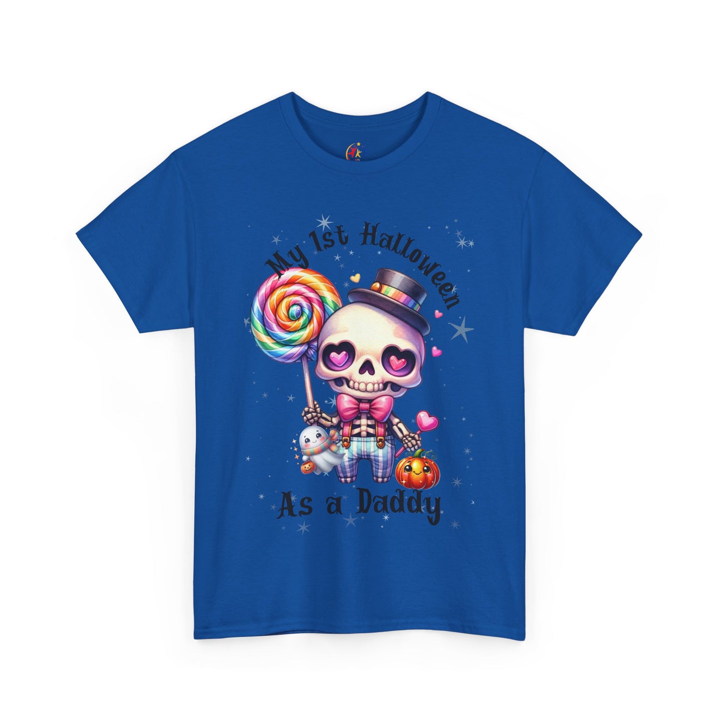 First Halloween Daddy Tee, Unisex Heavy Cotton Tee, Halloween Outfit, Baby's First Halloween, Fun Daddy Gift, Skeleton Shirt