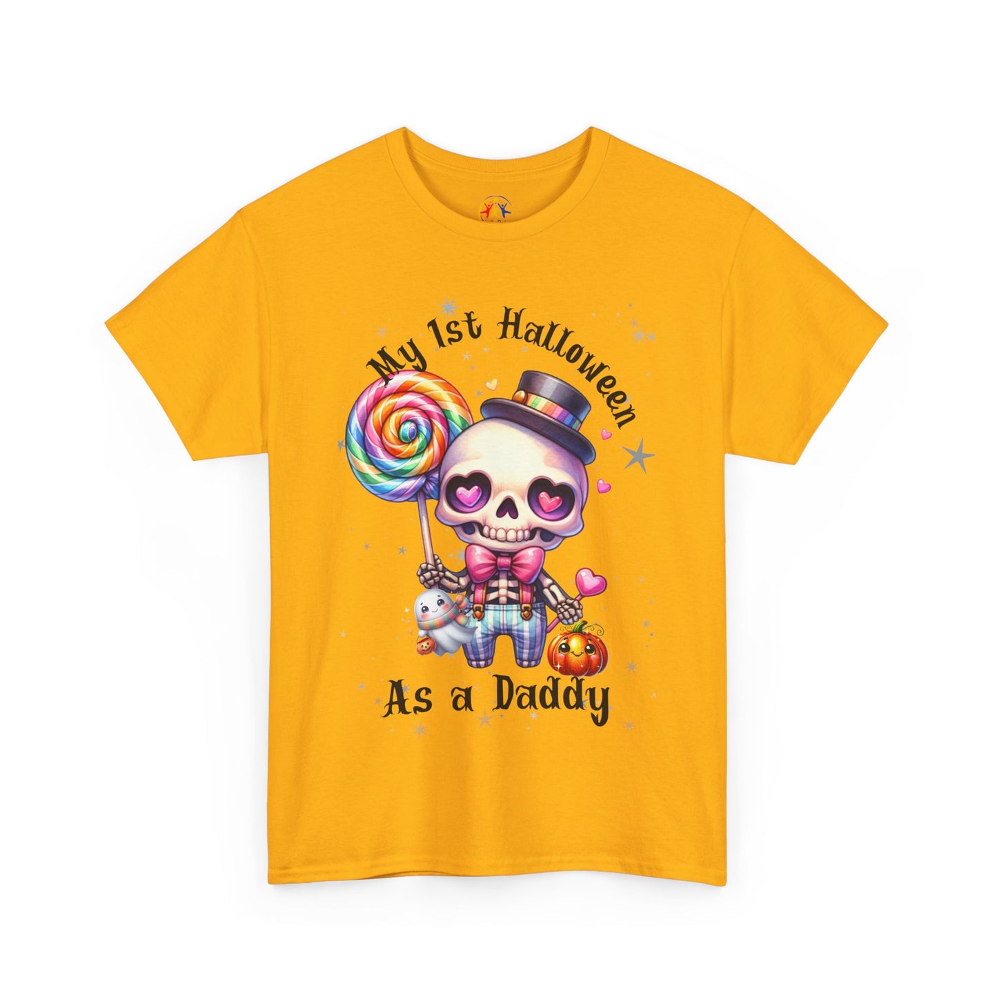 First Halloween Daddy Tee, Unisex Heavy Cotton Tee, Halloween Outfit, Baby's First Halloween, Fun Daddy Gift, Skeleton Shirt