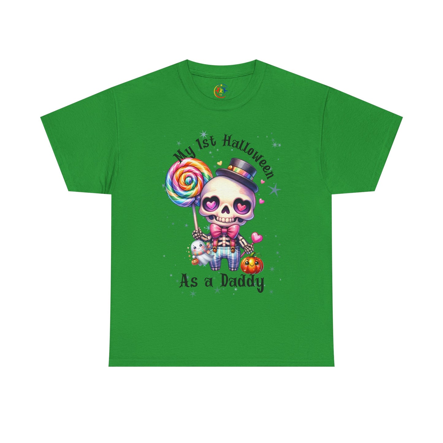 First Halloween Daddy Tee, Unisex Heavy Cotton Tee, Halloween Outfit, Baby's First Halloween, Fun Daddy Gift, Skeleton Shirt