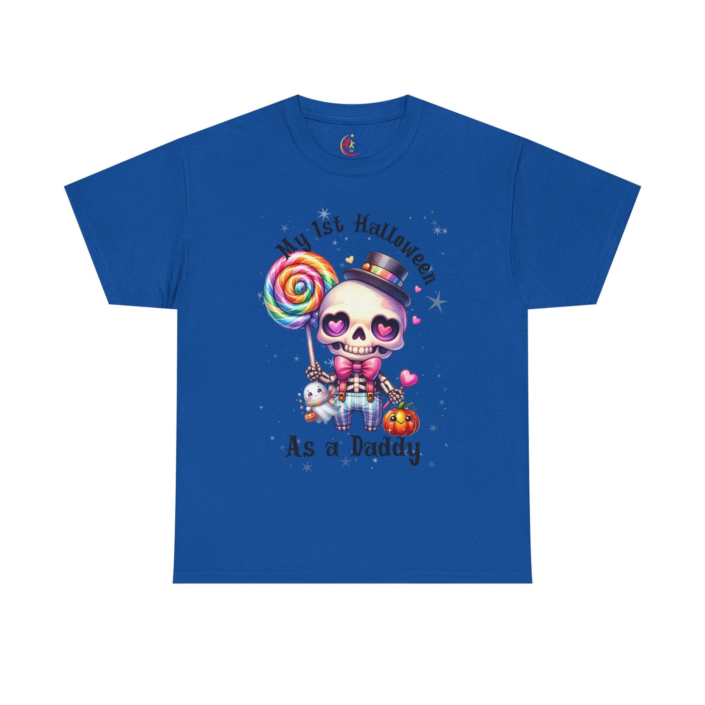 First Halloween Daddy Tee, Unisex Heavy Cotton Tee, Halloween Outfit, Baby's First Halloween, Fun Daddy Gift, Skeleton Shirt