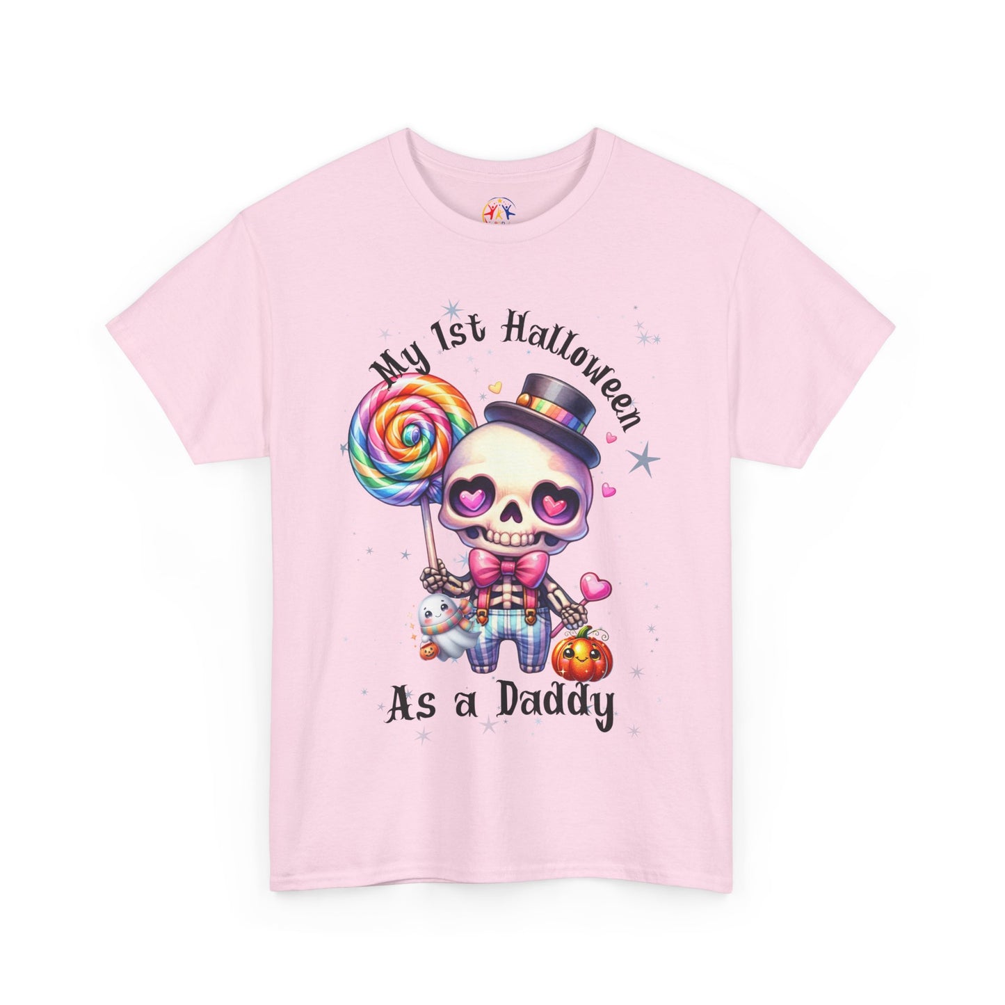 First Halloween Daddy Tee, Unisex Heavy Cotton Tee, Halloween Outfit, Baby's First Halloween, Fun Daddy Gift, Skeleton Shirt