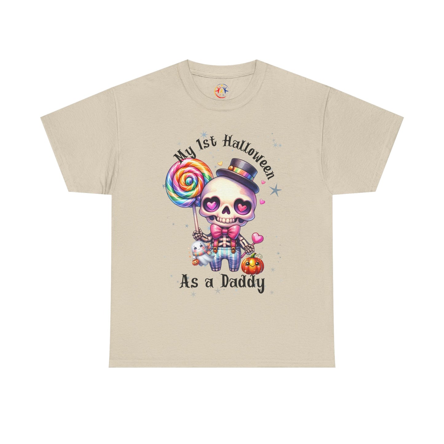 First Halloween Daddy Tee, Unisex Heavy Cotton Tee, Halloween Outfit, Baby's First Halloween, Fun Daddy Gift, Skeleton Shirt