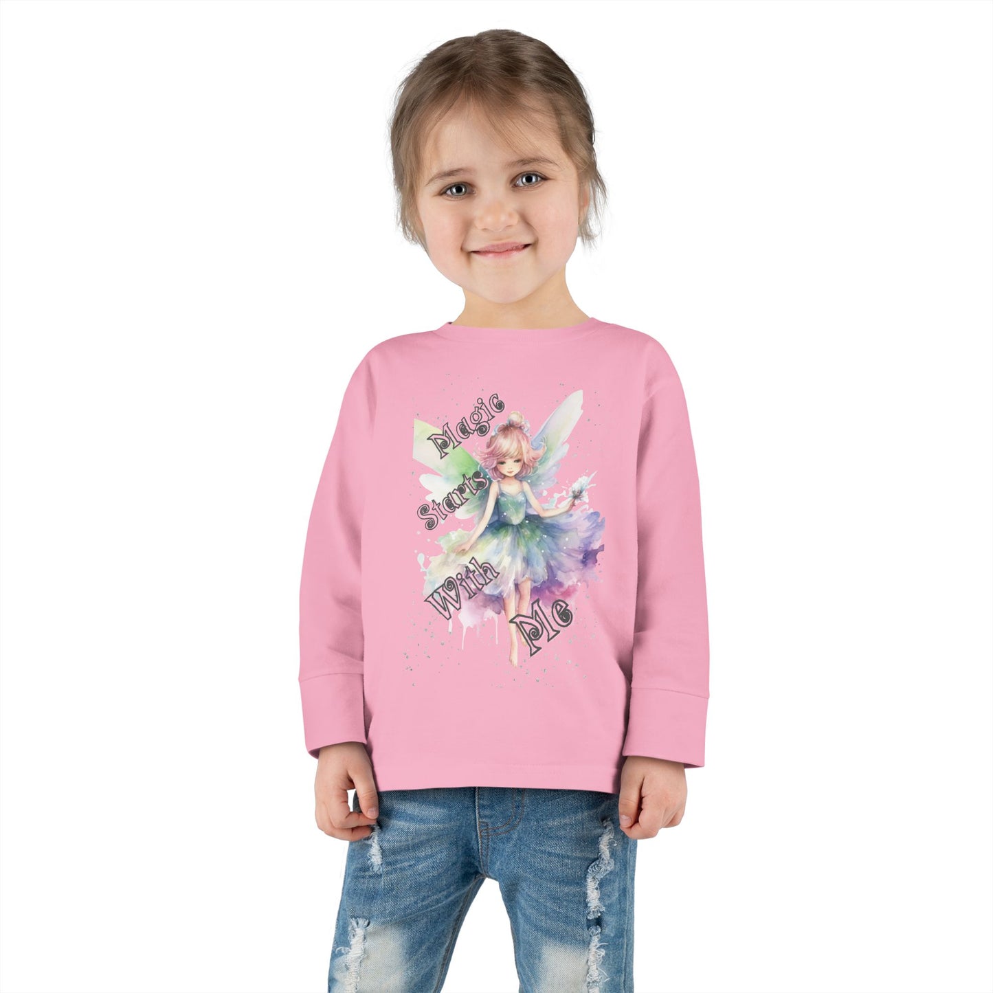 Whimsical Fairy Toddler Long Sleeve Tee - Perfect for Birthdays, Playdates, and Everyday Fun, Cute Children's Apparel, Fairy Gift [...]