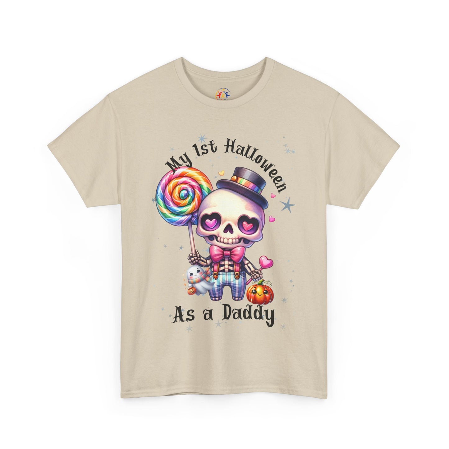 First Halloween Daddy Tee, Unisex Heavy Cotton Tee, Halloween Outfit, Baby's First Halloween, Fun Daddy Gift, Skeleton Shirt