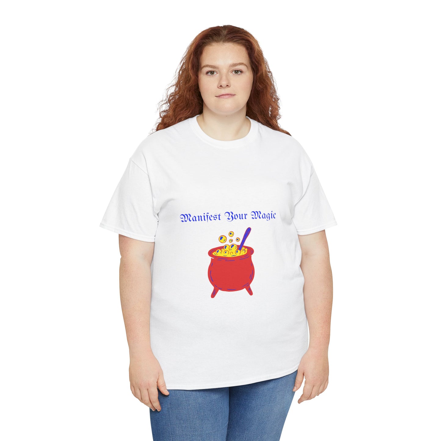 Manifest Your Magic T-Shirt, Unisex Heavy Cotton Tee for Magic Enthusiasts, Spell Casting Gift, Inspirational Apparel, Halloween Clothing