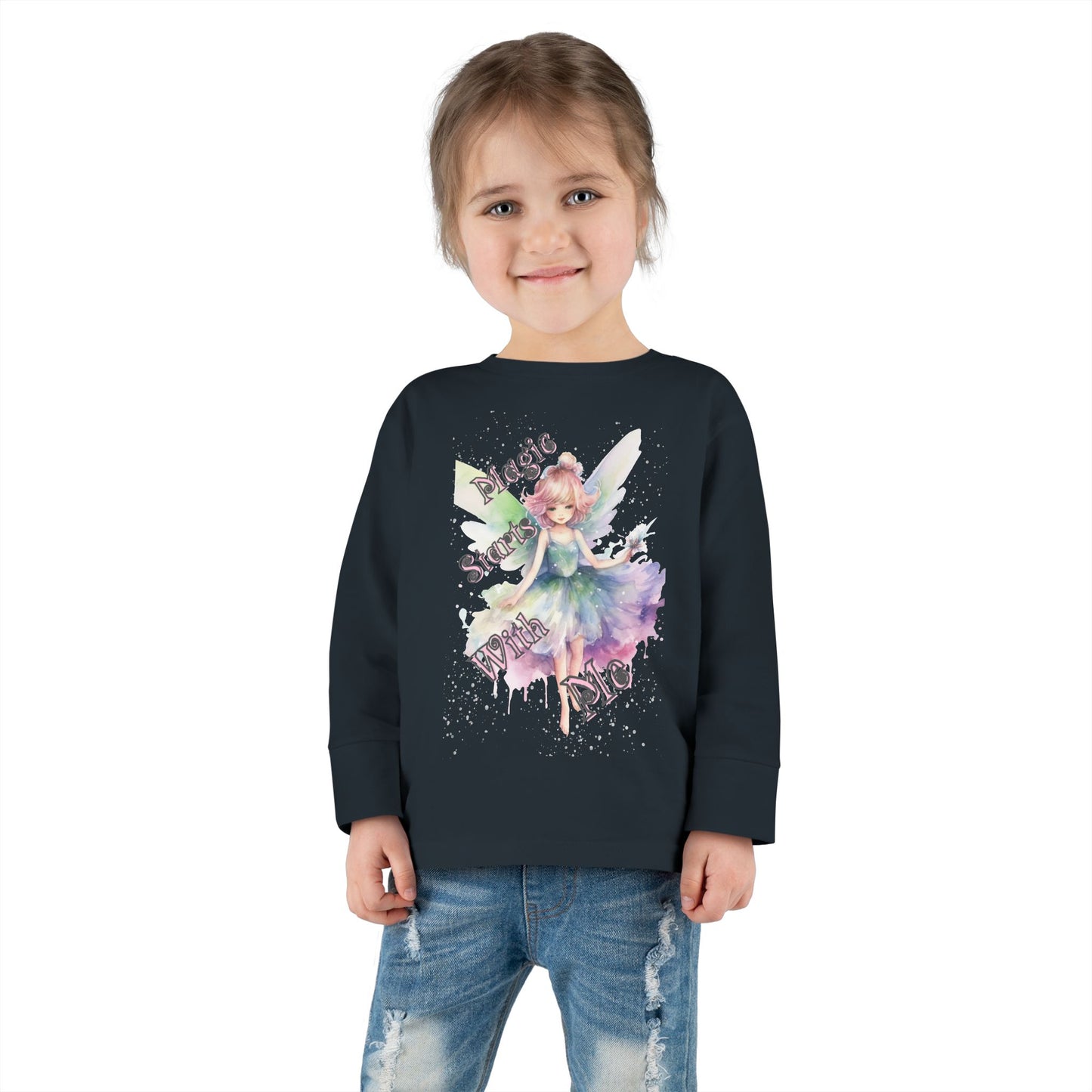 Whimsical Fairy Toddler Long Sleeve Tee - Perfect for Birthdays, Playdates, and Everyday Fun, Cute Children's Apparel, Fairy Gift [...]