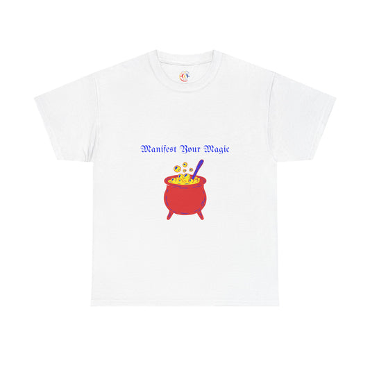 Manifest Your Magic T-Shirt, Unisex Heavy Cotton Tee for Magic Enthusiasts, Spell Casting Gift, Inspirational Apparel, Halloween Clothing